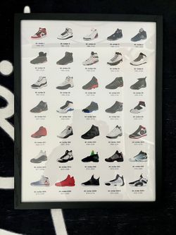 Air Jordan Art Poster With Frame Home Decor