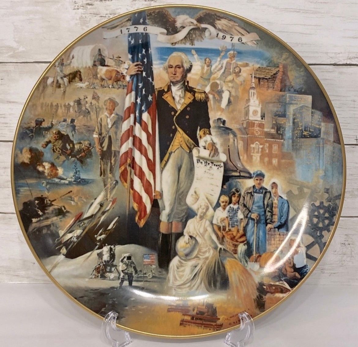 VTG The “Omnibus Muralis” Series Bicentenial Collector's Plate PRICE FIRM