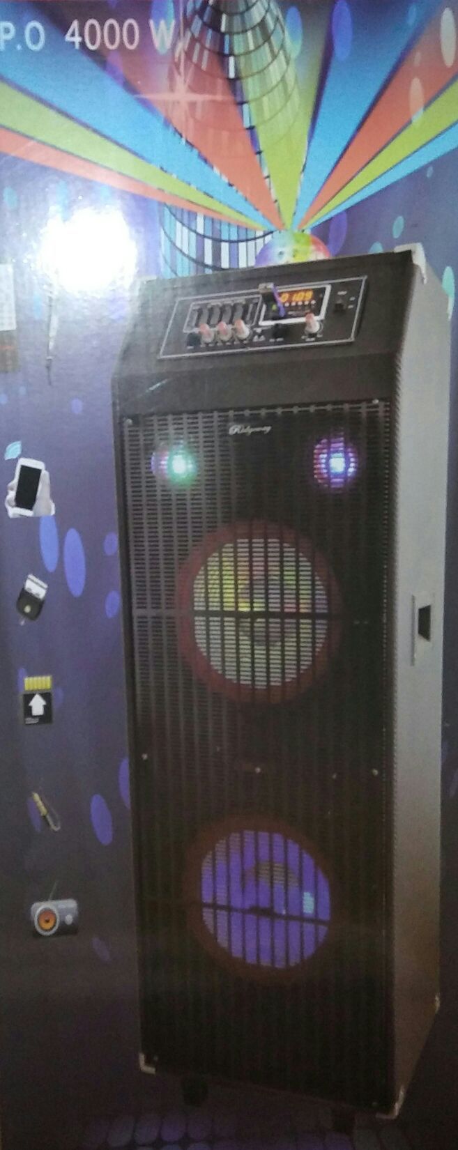 Bluetooth speaker SD card,slot USB port,FM radio,microphone included for karaoke(bosina)