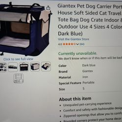 Dog Carrier Portable House Cat Travel Crate