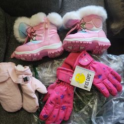 Nova Mountain Light Up Boots Boys Girls Little Kids Winter Snow Boots