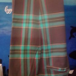 Mr Turk green plaid dress pant