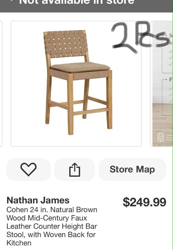 New Set Of Bar Stools...selling 2