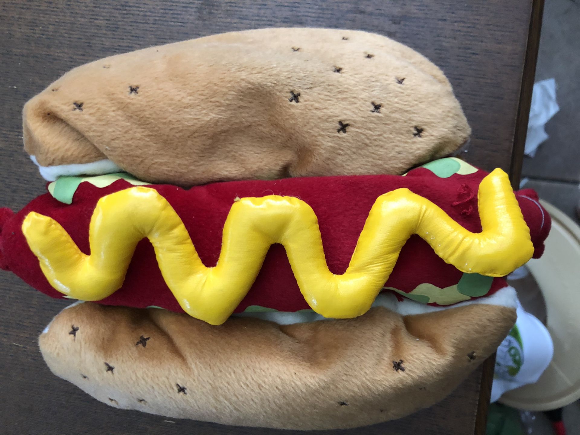 Hotdog costume for pet