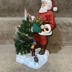 2000 POSSIBLE DREAMS SANTA CHRISTMAS GLOW Lighted Fiber optic tree 12”