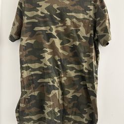 George Men's T-Shirt M  Multicolor Camouflage Crew Neck Short Sleeve T-Shirt