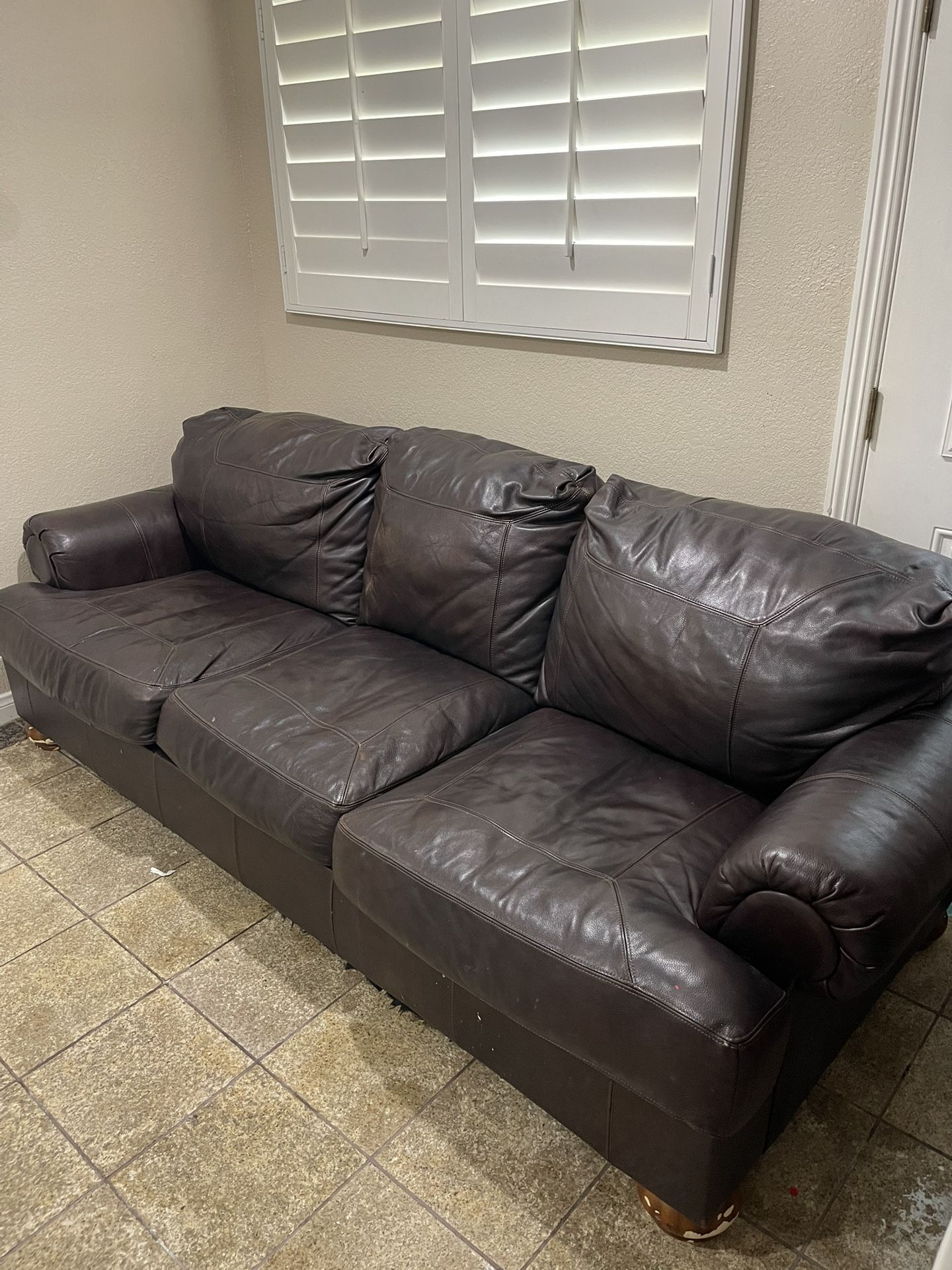 Real Leather Couch FREE