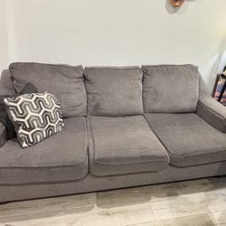 Gray Fabric Sofa Sleeper + Matching Loveseat Set – Great Guest Setup! $700 OBO 
