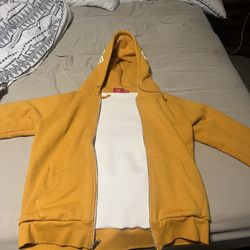 Yellow supreme zip up