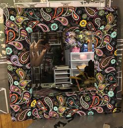 21x21 Padded Fabric Mirror from smoke free home