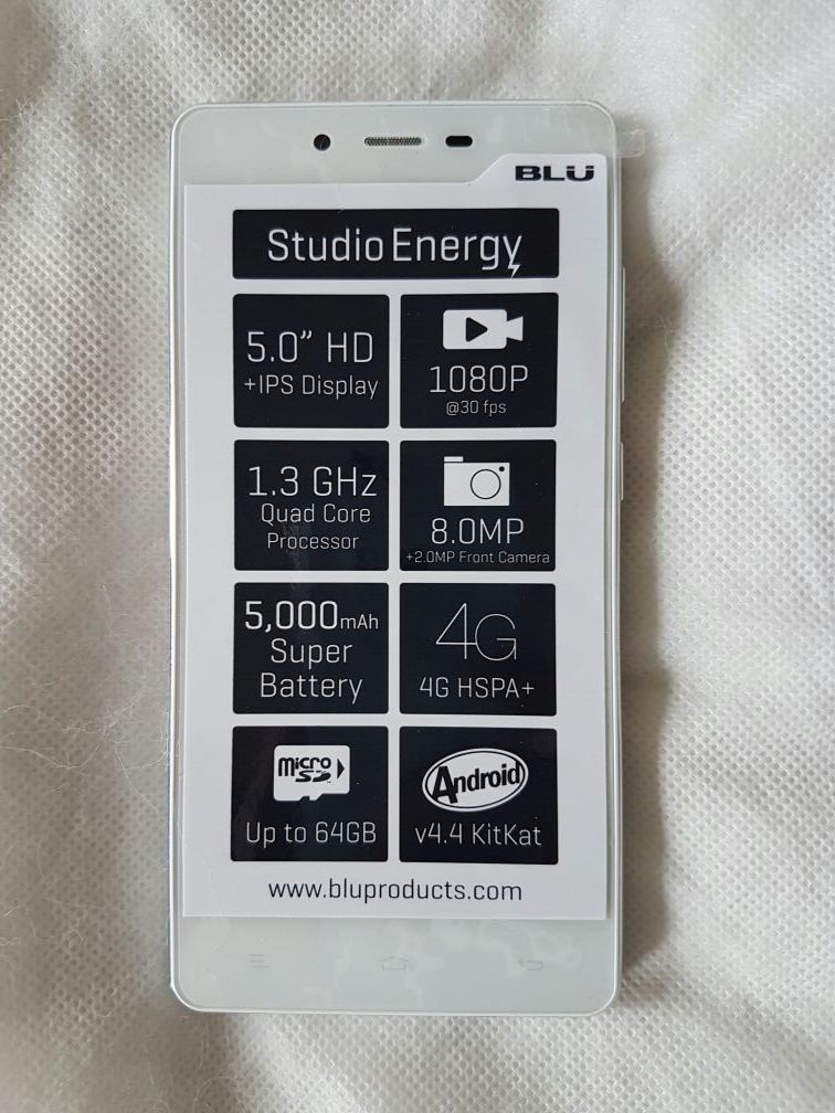 Blu Studio Energy 5000mAh Super Battery unlocked white