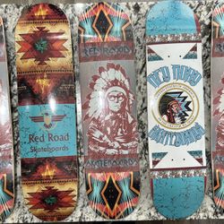 Custom “Red Road” Skateboards