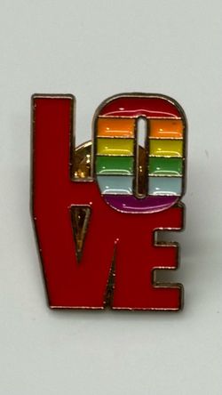 Rainbow LOVE Enamel Lapel Pin 🌈❤️