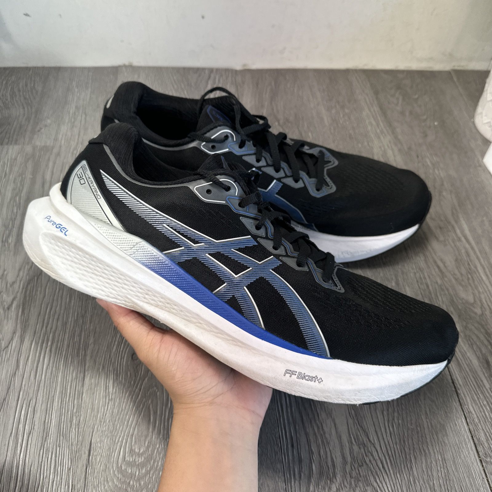 Asics Mens Gel Kayano 30 1011B548 Black Running Shoes Sneakers Size 13