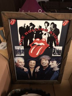 The Rolling Stones wood frame