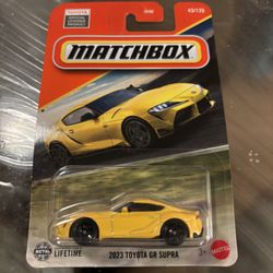 2023 Toyota Supra Yellow Matchbox 