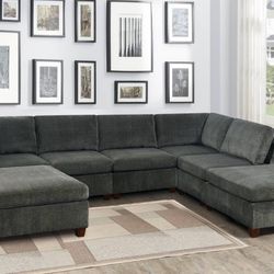 Sectional  Grey Chenille 