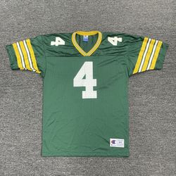 Vintage Champion ~ NFL Green Bay Packers #4 Brett Favre Jersey ~ Men's Size 44