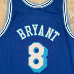 Blue  Lakers Kobe Bryant #8 96/97 season jersey large Mitchell Ness