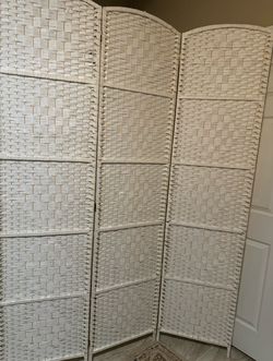 Oriental Furniture 6ft. Tall Double Cross Shoji Screen - White - 3 Panel
