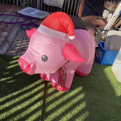  Christmas Yard Decorations , Pig Blowup ,Christmas Decorations 
