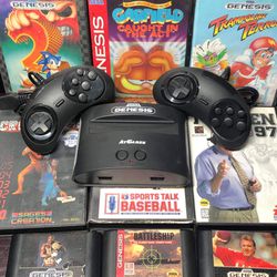 Sega Genesis Classic, 2 Controllers and 80 Loaded Games $60 Xtra Games $5-$40 