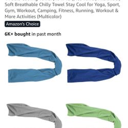 New! 4pk Cooling Towels
