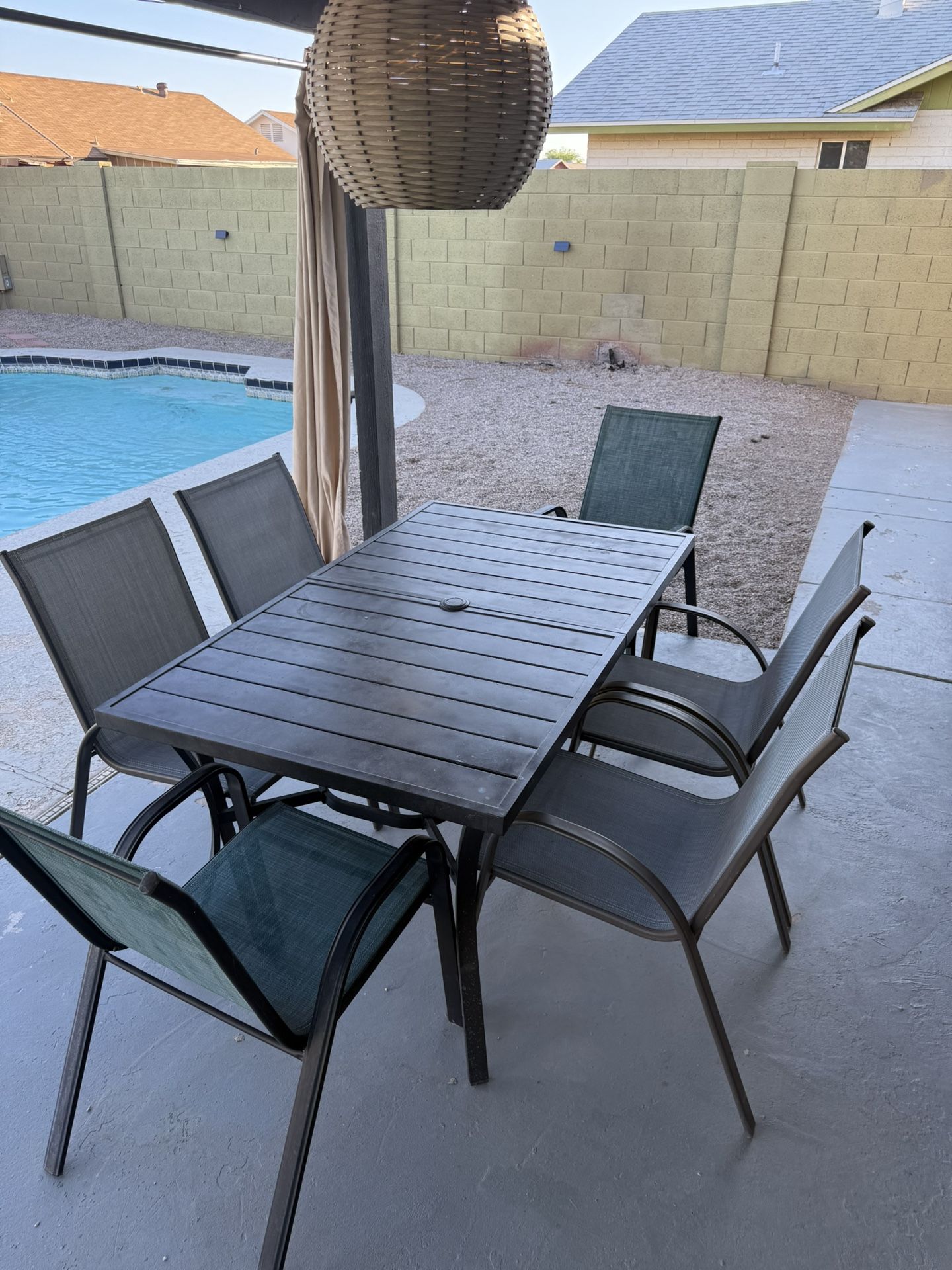 table and chairs