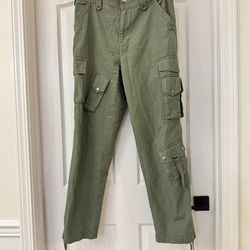 BDG Urban Outfitters Olive Green Cotton Baggy Cargo Pants Utility 32 Y2K women’s
