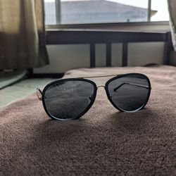 Tory Burch Aviator  navy blue and gold sunglasses