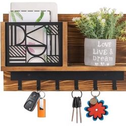 Key and Mail Holder for Wall; details in description