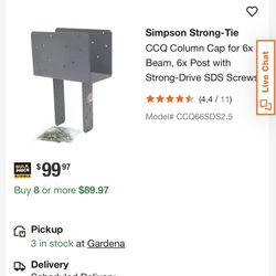  $150.00 For Both Column Caps