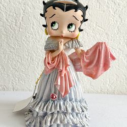 Vtg 1998 Betty Boop Limited Edition Victorian Series Collectible Figurine, Red Shawl + Tag