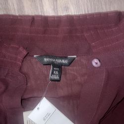Burgundy Long Sleeve Top