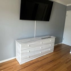 White 9 Drawer Dresser 