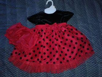 Girls S. 6-9 mos. dress with matching panties for underneath
