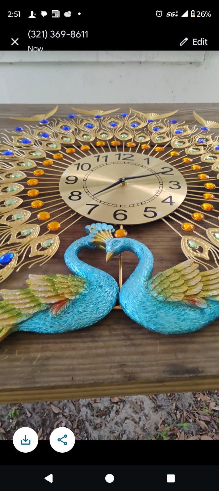 Peacock Clock