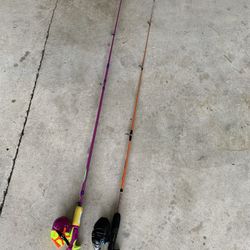 Two Kids Fishing 🎣 Poles/ Rods And Reel