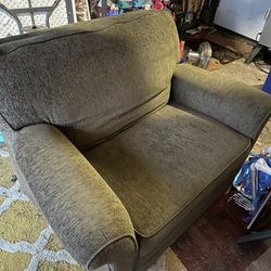 Green Chair and a Half recliner 