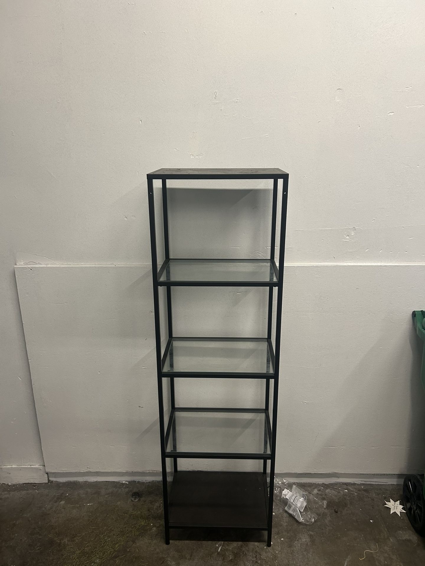 Metal Rack With Glass Shelves