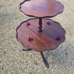 Antique Pie Crust Side Table 
