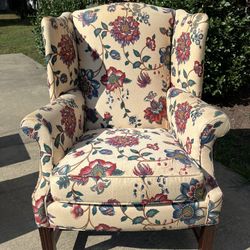 Floral Decorative Wingback Chair