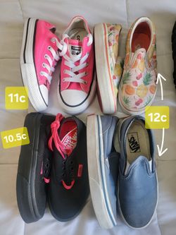 Shoes - Vans Converse Size 10.5c, 11c, 12c