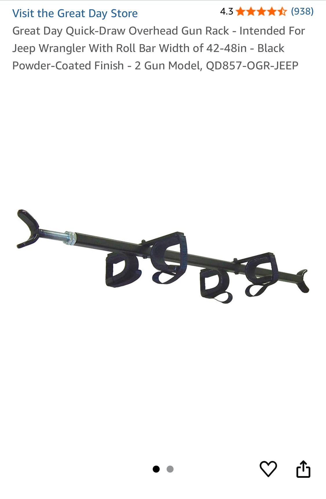 Jeep Overhead Rifle Rack