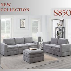 Sofa + Loveseat + Ottoman $850 - Living Room Furniture
