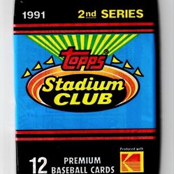 1991 MLB STADIUM CLUB SERIES 2 WAX PACK  | TOPPS 1991 | NEW IN PACK, SEALED