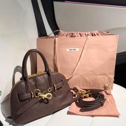 miumiu shell bag heather color small size Includes dust bag