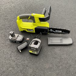 Ryobi 18V 8” Chainsaw With 2.0 Battery And Charger 