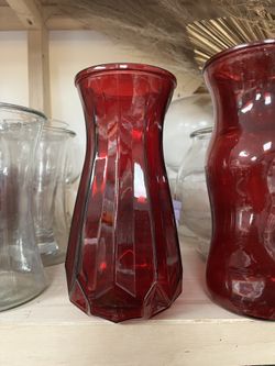 Tall Red Vase