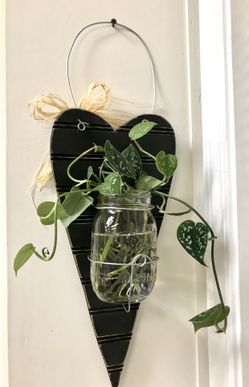 Handmade shabby chic planter flower vase wall decor